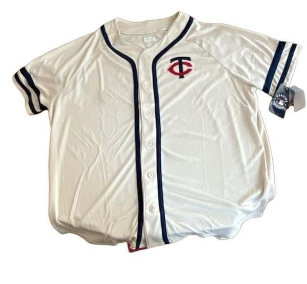 MLB Minnesota Twins Women's Antique White Mesh Jersey - S